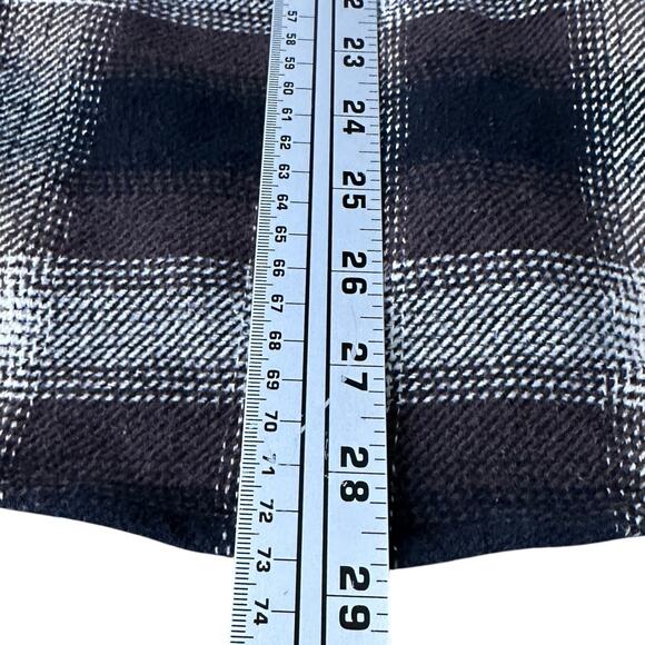 Orvis Heavyweight Flannel Shirt Men’s Small Black Brown Plaid Black Button Thick - Picture 10 of 10
